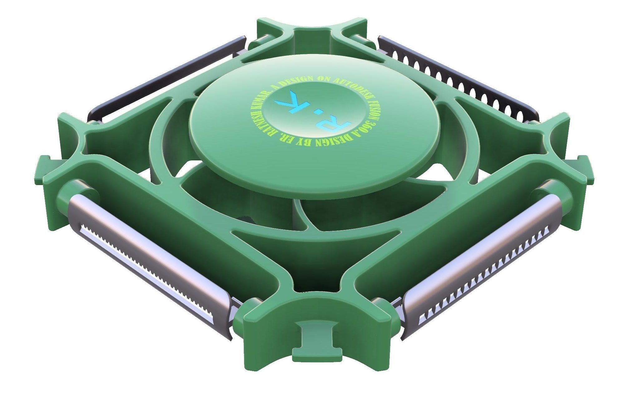 Four blade rotary peeler  3D model_5