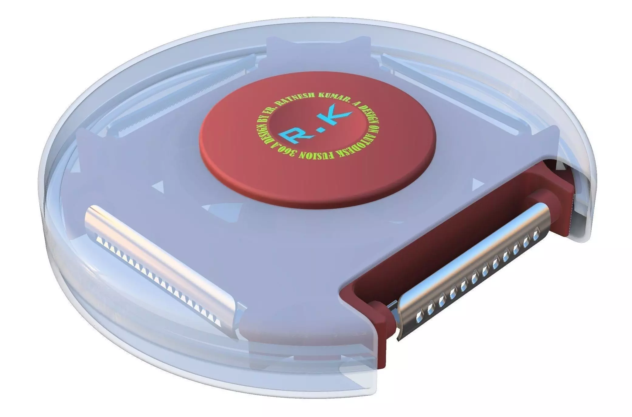 Four blade rotary peeler  3D model_0