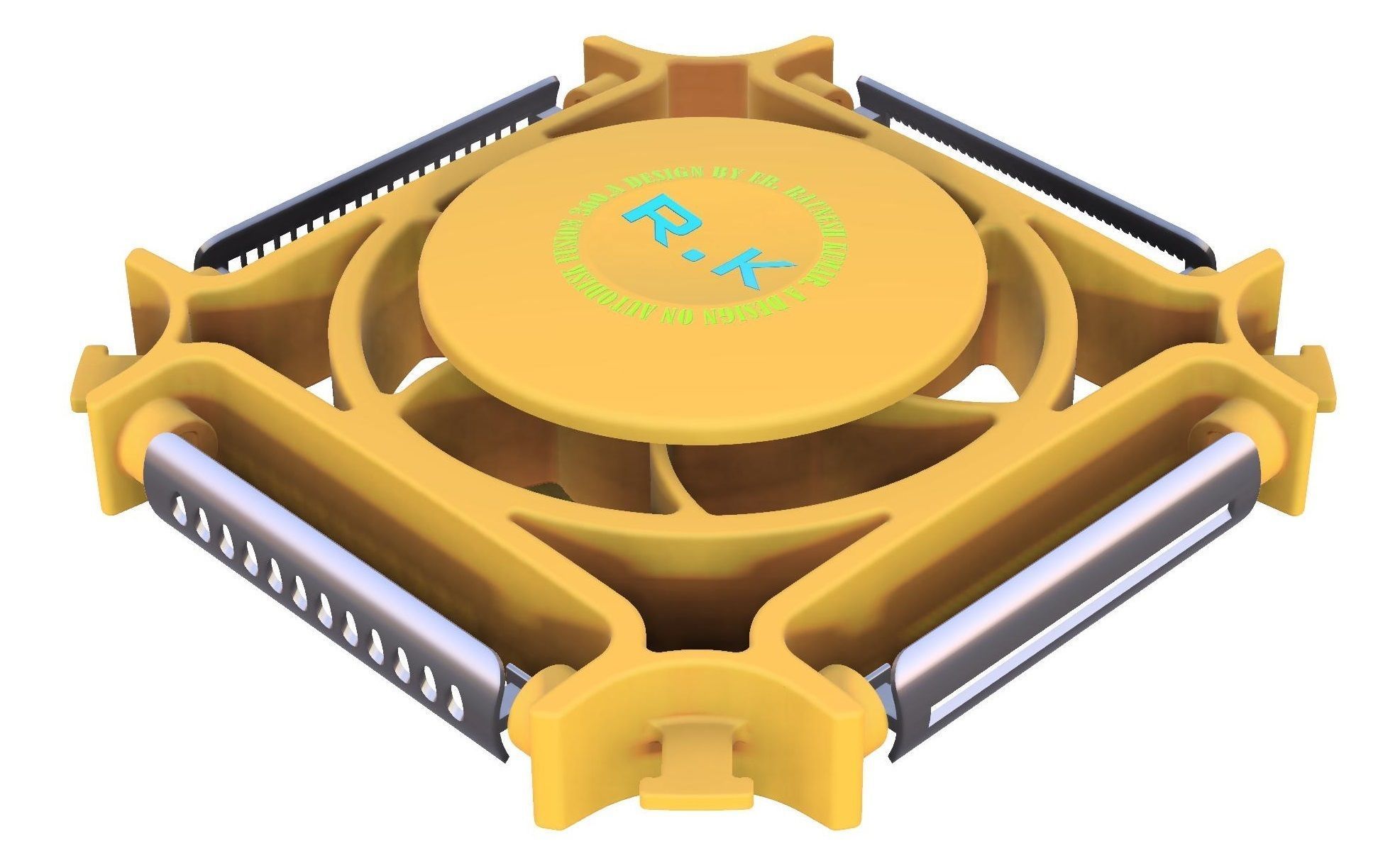 Four blade rotary peeler  3D model_4