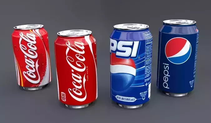 Soda Can Pack Low-poly 3D model
