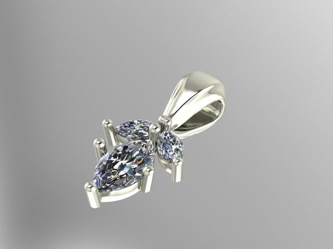 marquise pendant 3D print model