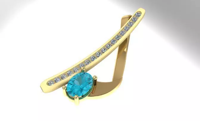 Diamond pendant 3D print model_0