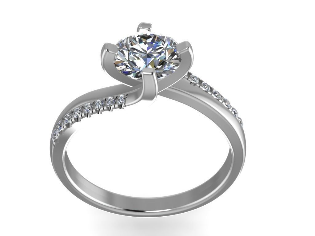 JEWELRY ENGAGEMENT RING STL FILE FOR DOWNLOAD AND PRINT- CC25 3D print model_8