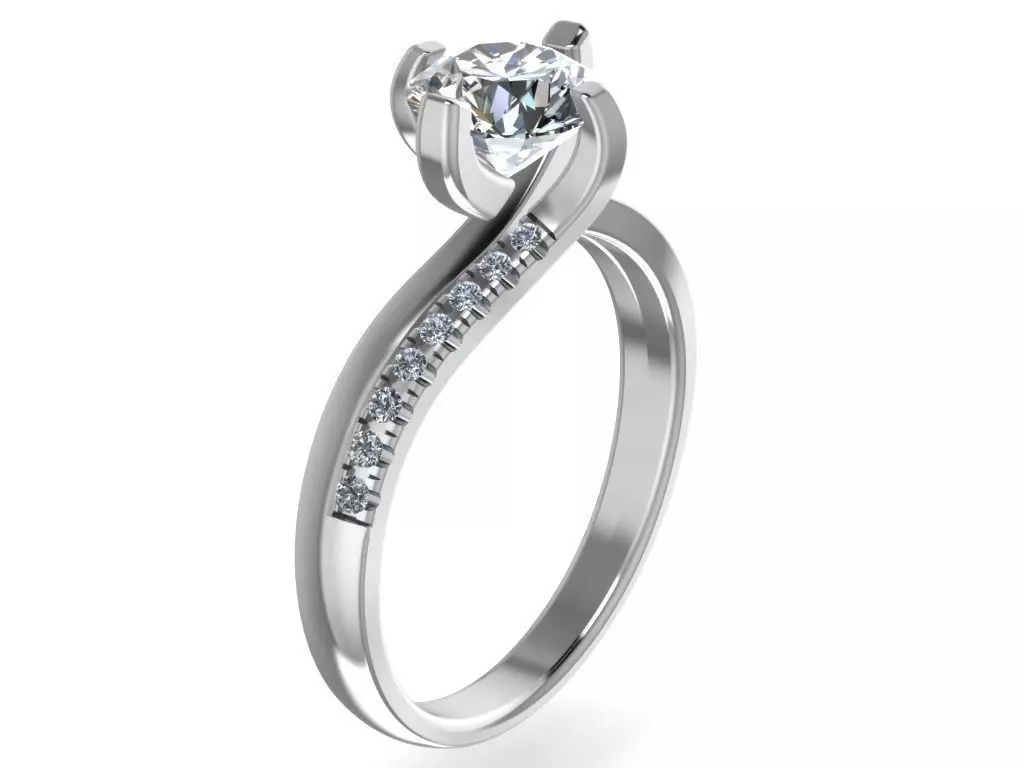 JEWELRY ENGAGEMENT RING STL FILE FOR DOWNLOAD AND PRINT- CC25 3D print model_0