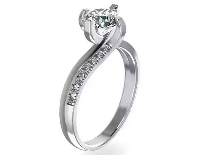 JEWELRY ENGAGEMENT RING STL FILE FOR DOWNLOAD AND PRINT- CC25 3D print model