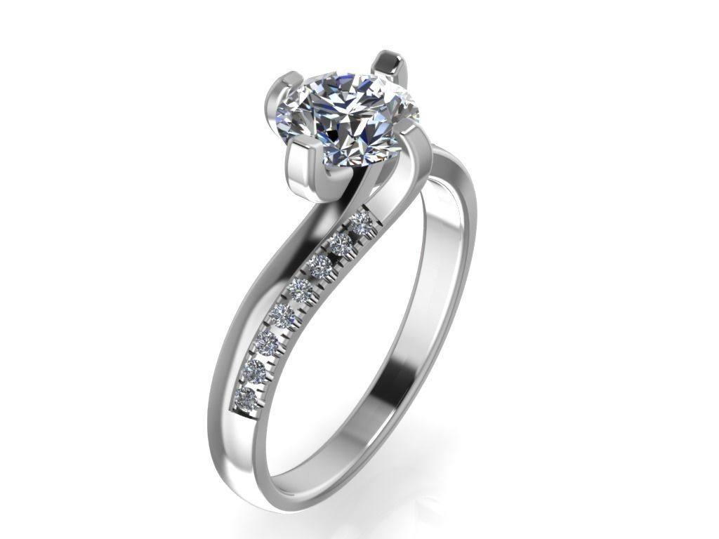 JEWELRY ENGAGEMENT RING STL FILE FOR DOWNLOAD AND PRINT- CC25 3D print model_5