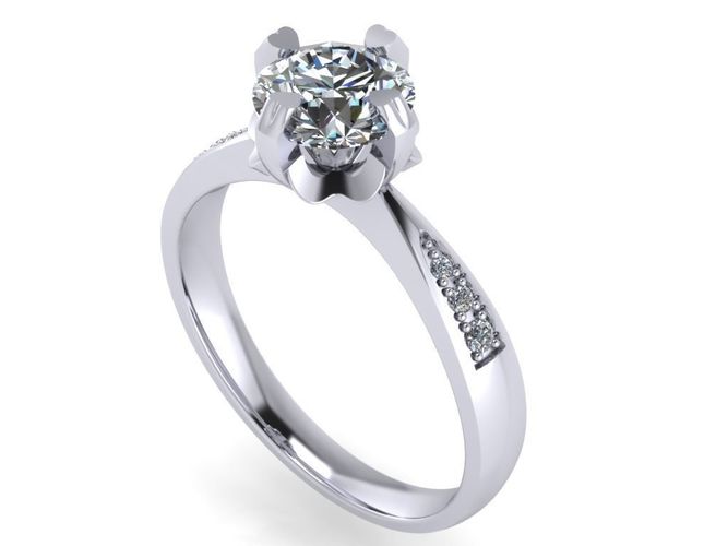 JEWELRY ENGAGEMENT RING STL FILE FOR DOWNLOAD AND PRINT- CC26 3D print model