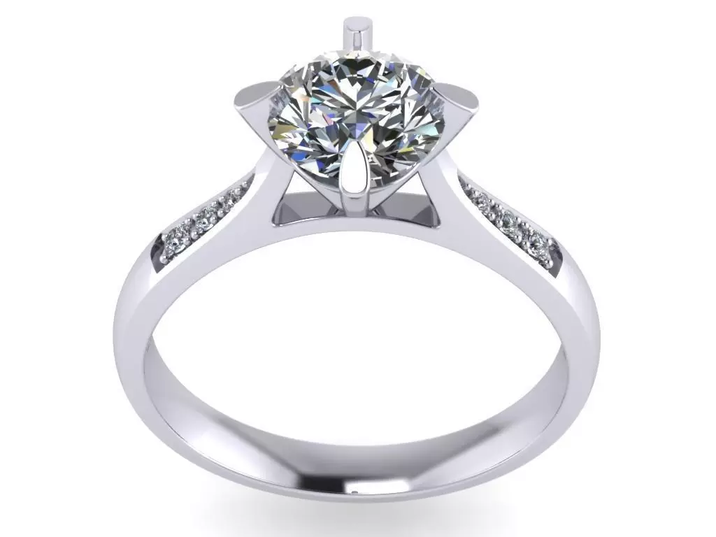 JEWELRY ENGAGEMENT RING STL FILE FOR DOWNLOAD AND PRINT- CC27 3D print model_0
