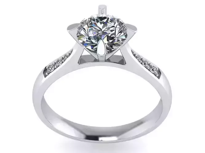 JEWELRY ENGAGEMENT RING STL FILE FOR DOWNLOAD AND PRINT- CC27 3D print model