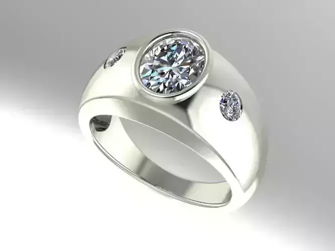 oval bezel engagement ring