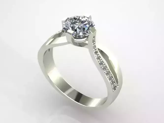 JEWELRY ENGAGEMENT RING STL FILE FOR DOWNLOAD AND PRINT- CC28