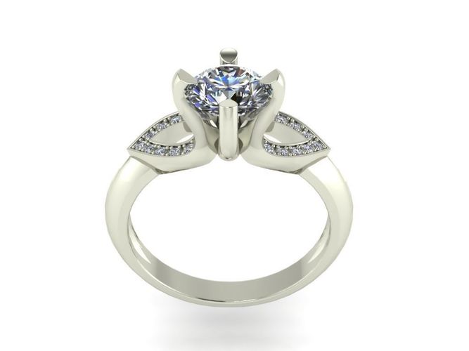 JEWELRY ENGAGEMENT RING STL FILE FOR DOWNLOAD AND PRINT- CC29 3D print model