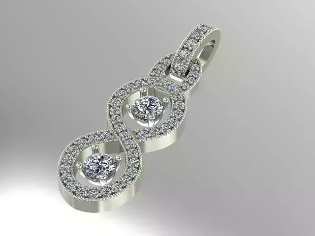 Twist diamond pendant