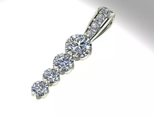 diamond pendant 3D print model_0