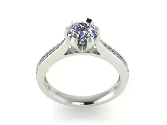 JEWELRY ENGAGEMENT RING STL FILE FOR DOWNLOAD AND PRINT- CC30