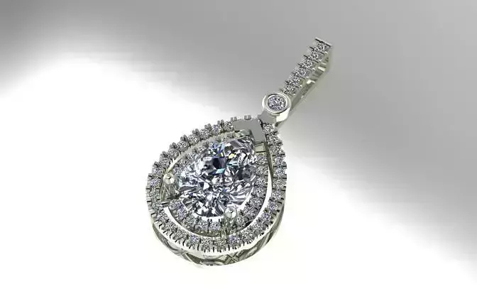 pear shape diamond pendant