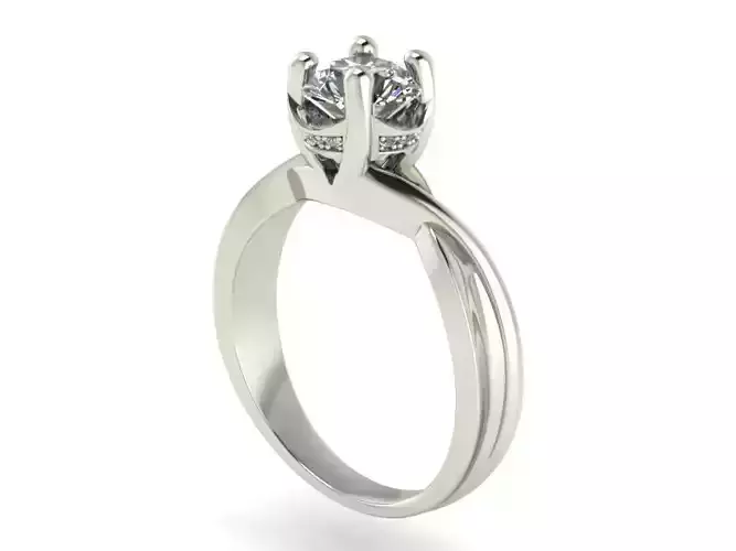 JEWELRY ENGAGEMENT RING STL FILE FOR DOWNLOAD AND PRINT- CC31