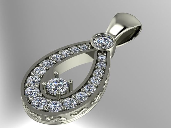 diamond pendant 3D print model