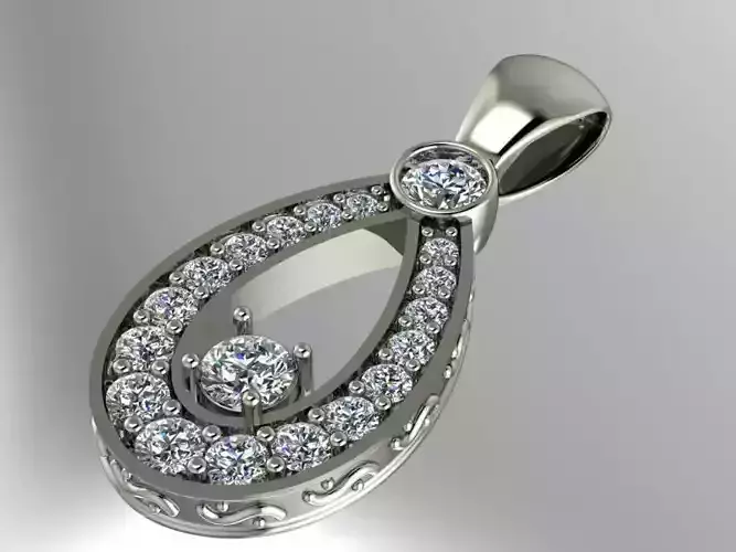 diamond pendant 3D print model