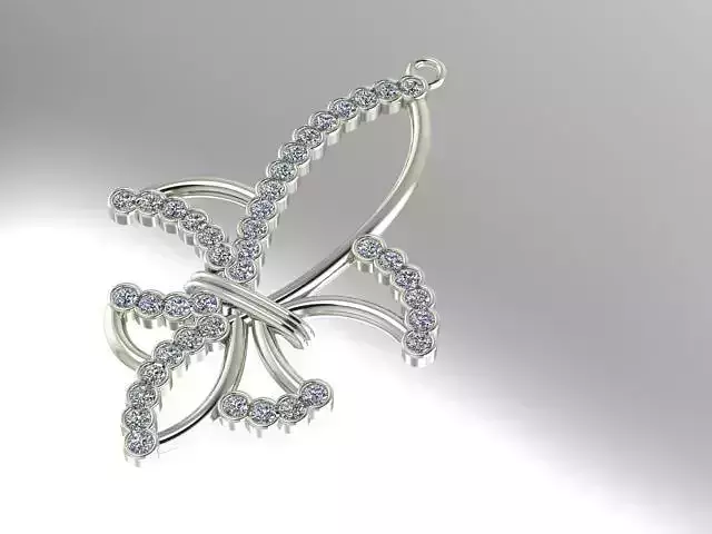 fleur de lis pendant 3D print model