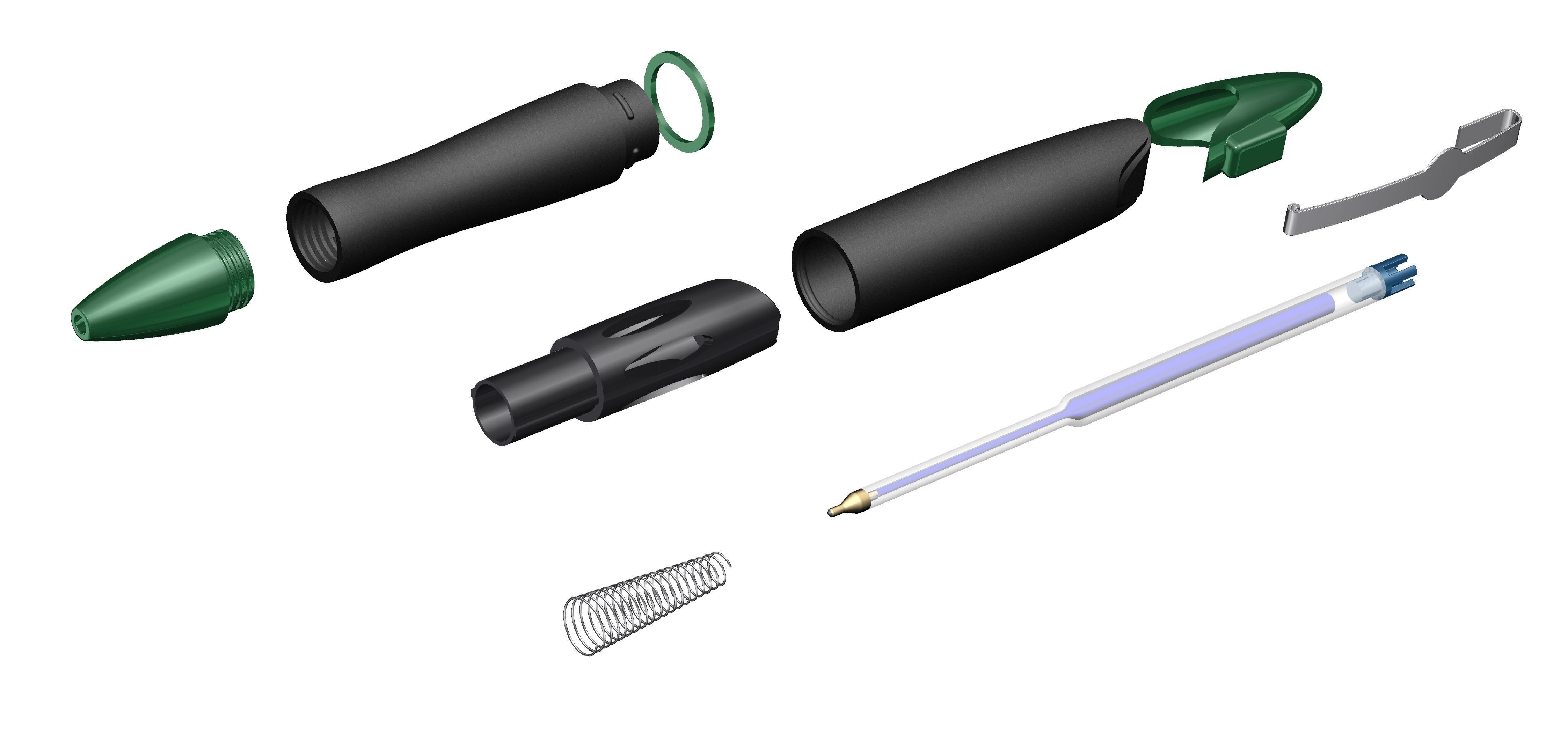 Luxury and stylish pen design having twist mechanism 3D model_4