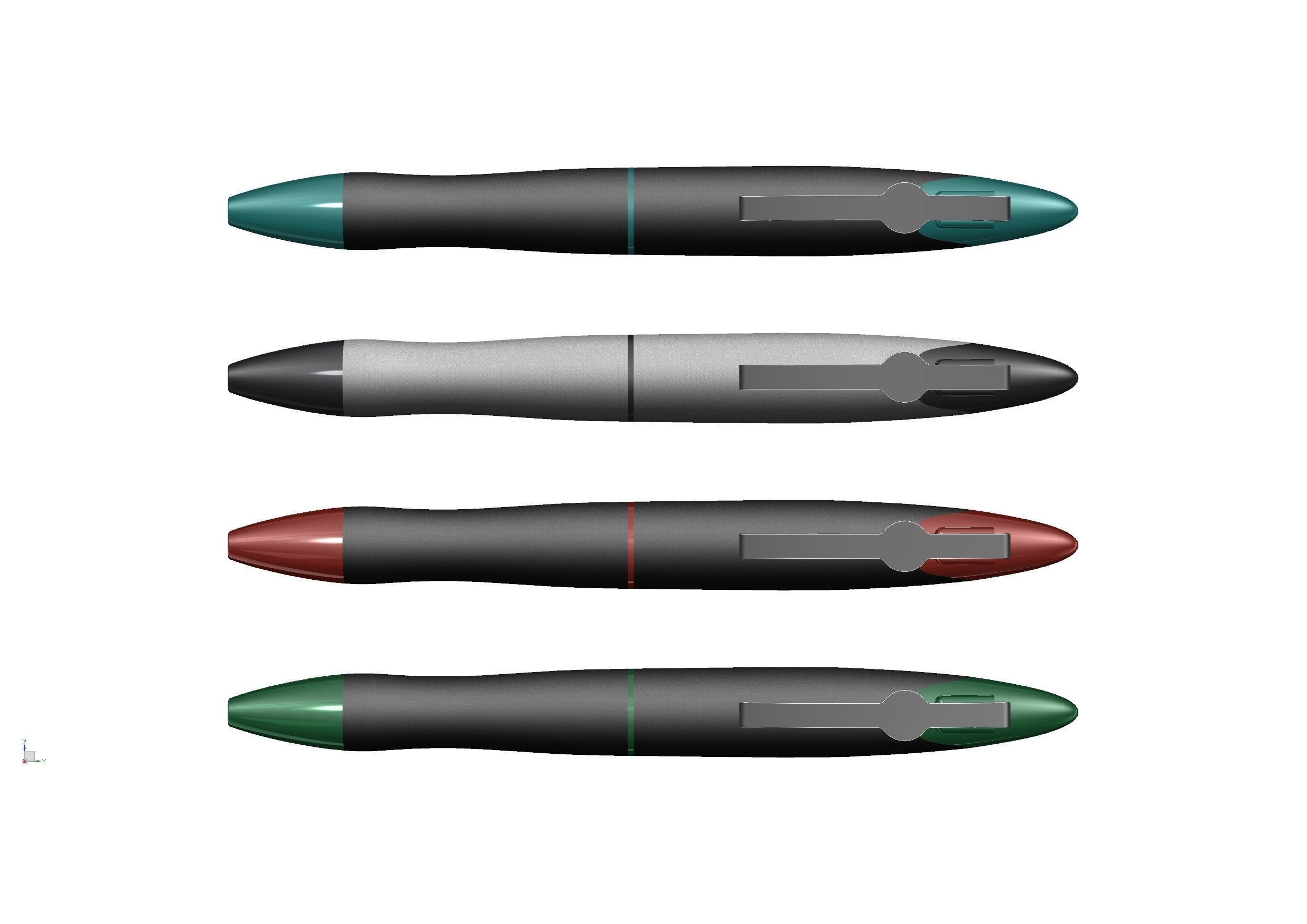 Luxury and stylish pen design having twist mechanism 3D model_3