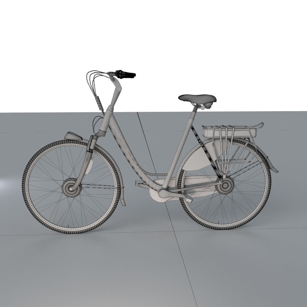 3D Gazelle Orange Bicycle model 3D model_3