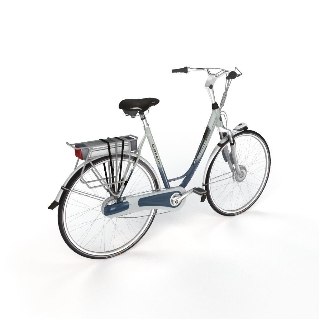 3D Gazelle Orange Bicycle model 3D model_2