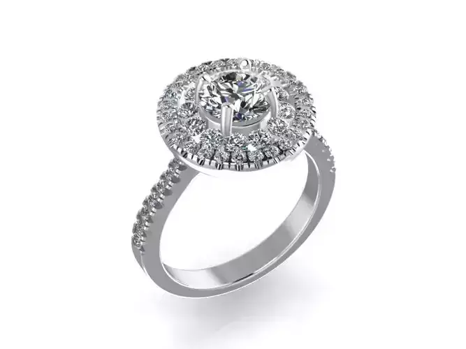 JEWELRY ENGAGEMENT RING STL FILE FOR DOWNLOAD AND PRINT- CC37