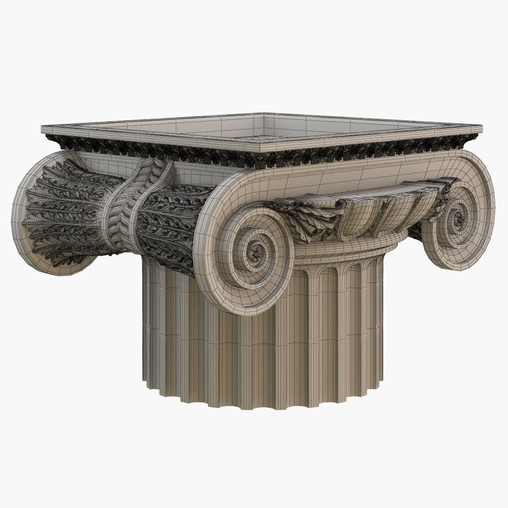 Classic capital model 3D model_7