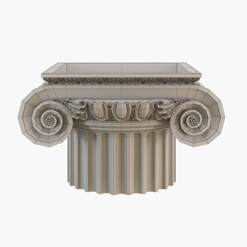 Classic capital model 3D model_1