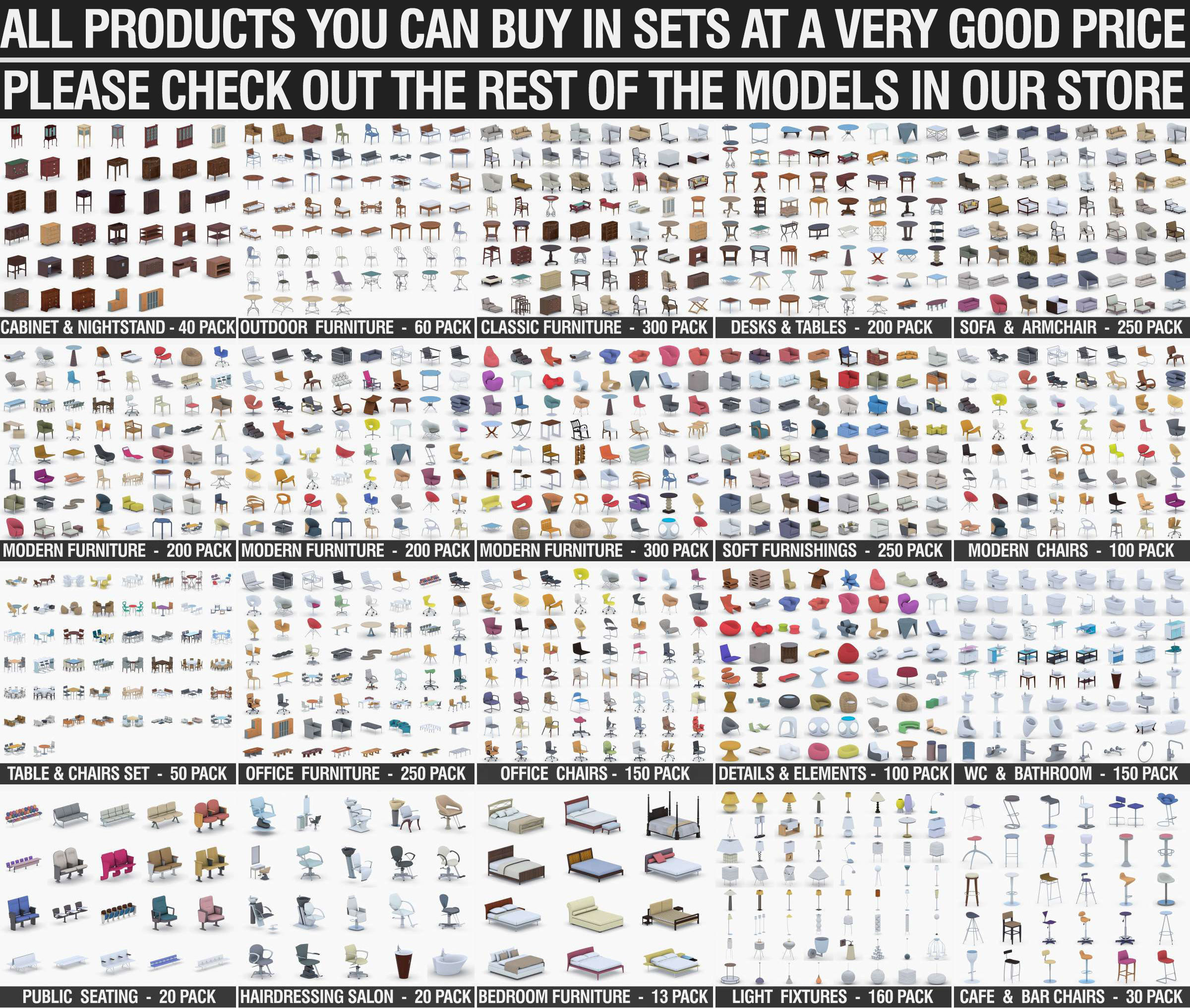 1376 - Table Lamp Low-poly 3D model_6