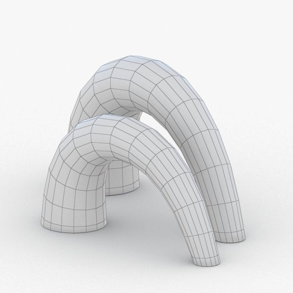 1376 - Table Lamp Low-poly 3D model_1