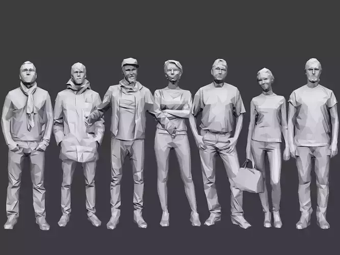 Lowpoly People Casual Pack Volume 16