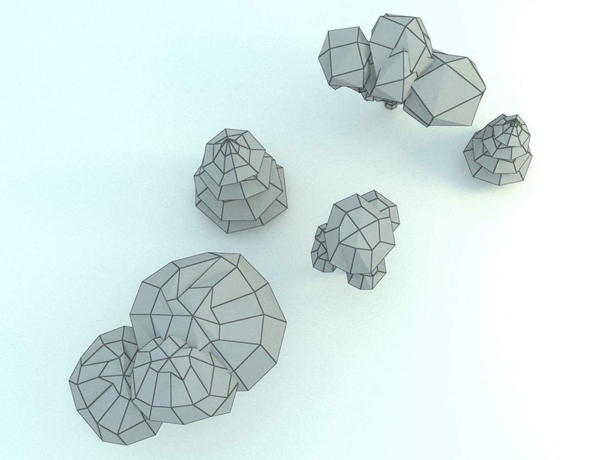 Low Poly Forest Trees Low-poly 3D model_5