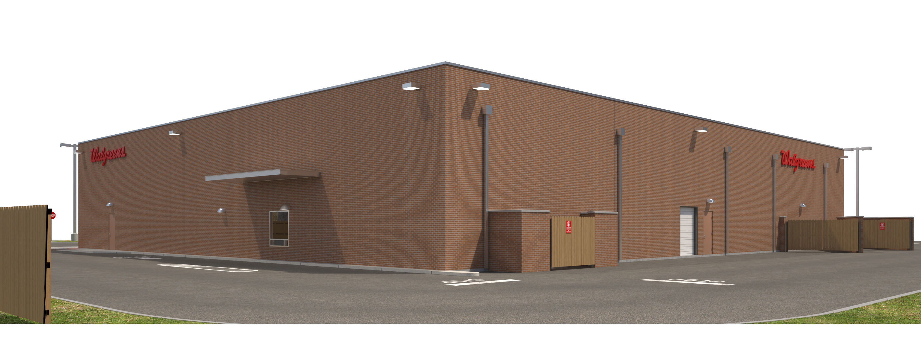 Retail-019 Walgreens with Site 3D model_9