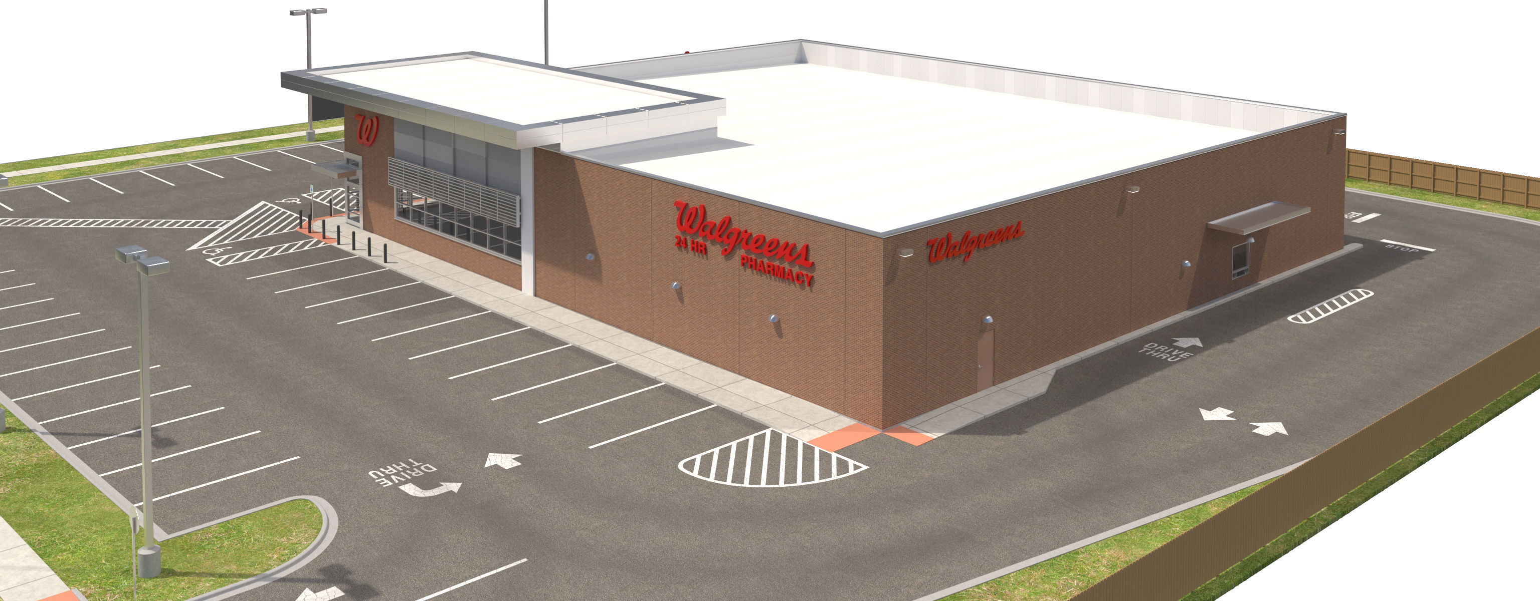 Retail-019 Walgreens with Site 3D model_11