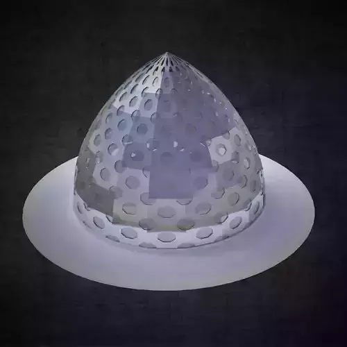 Dome pointed with octagonal pattern panels with glass