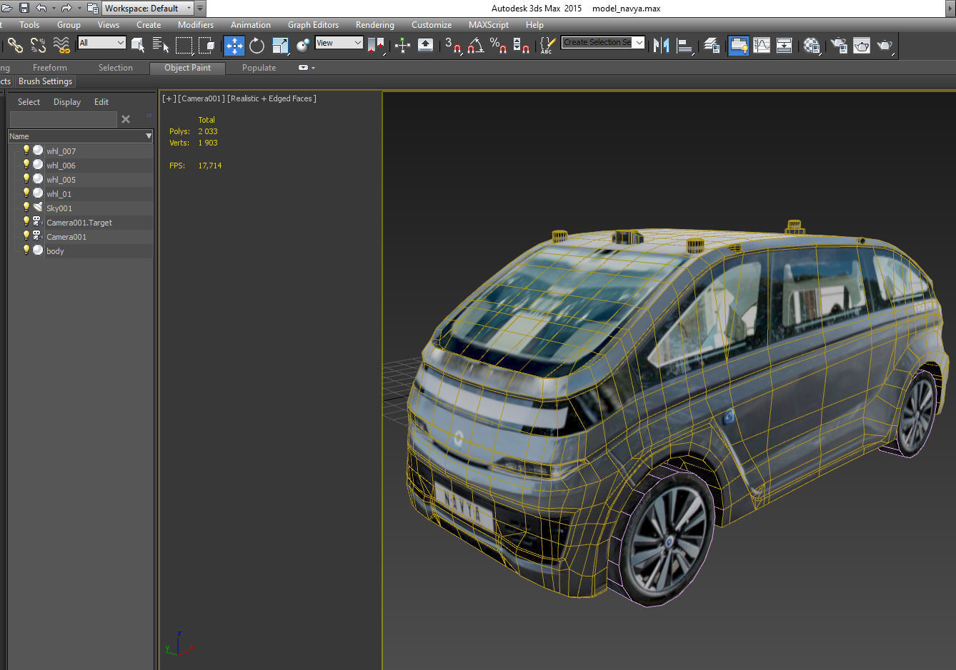 NAVYA Autonom Cab 2018 Low polygon Low-poly 3D model_8