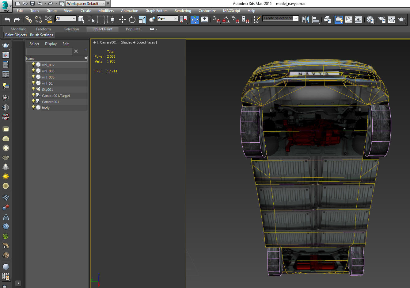 NAVYA Autonom Cab 2018 Low polygon Low-poly 3D model_9