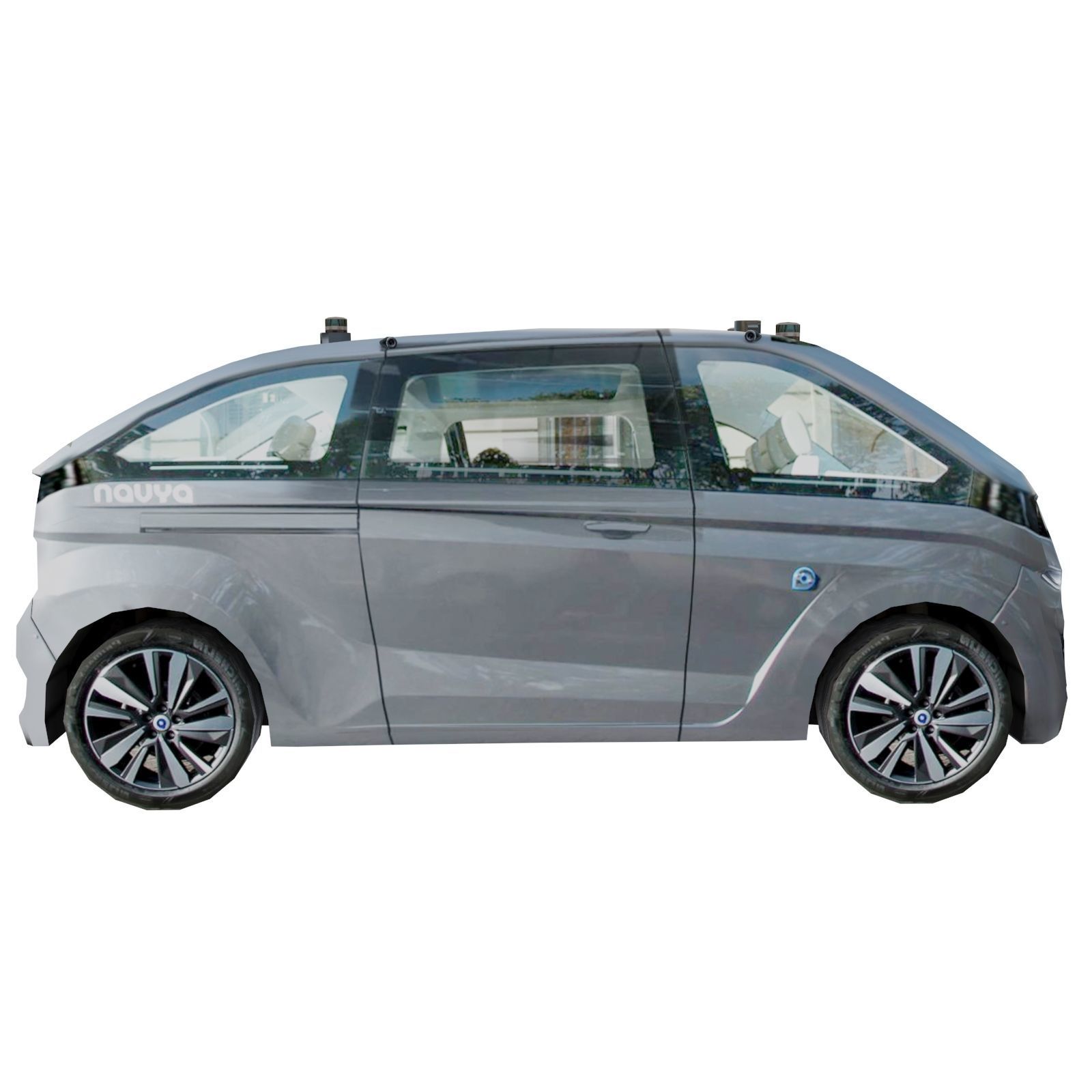 NAVYA Autonom Cab 2018 Low polygon Low-poly 3D model_2