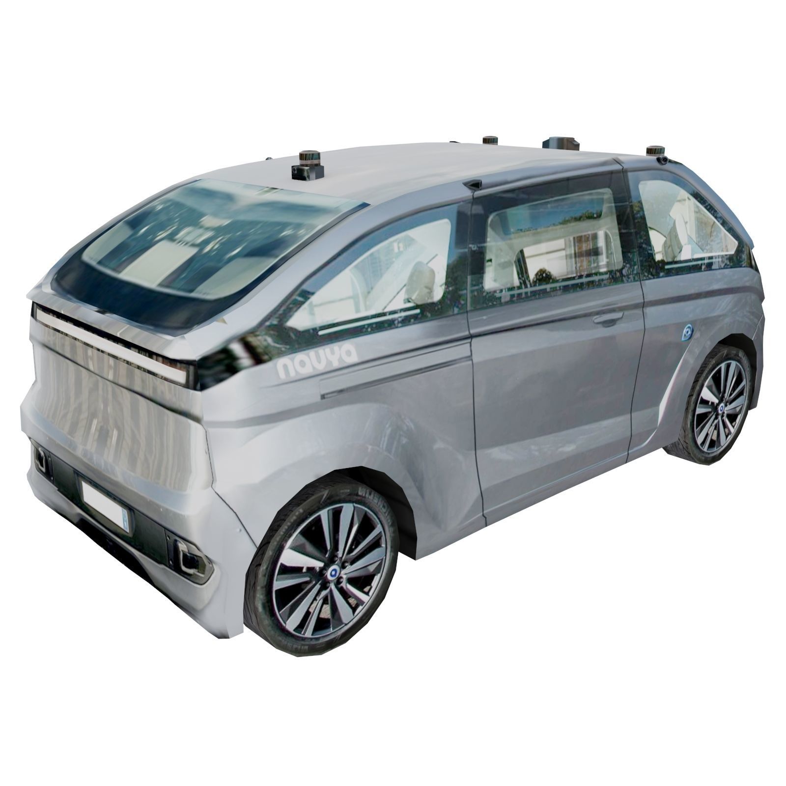 NAVYA Autonom Cab 2018 Low polygon Low-poly 3D model_6