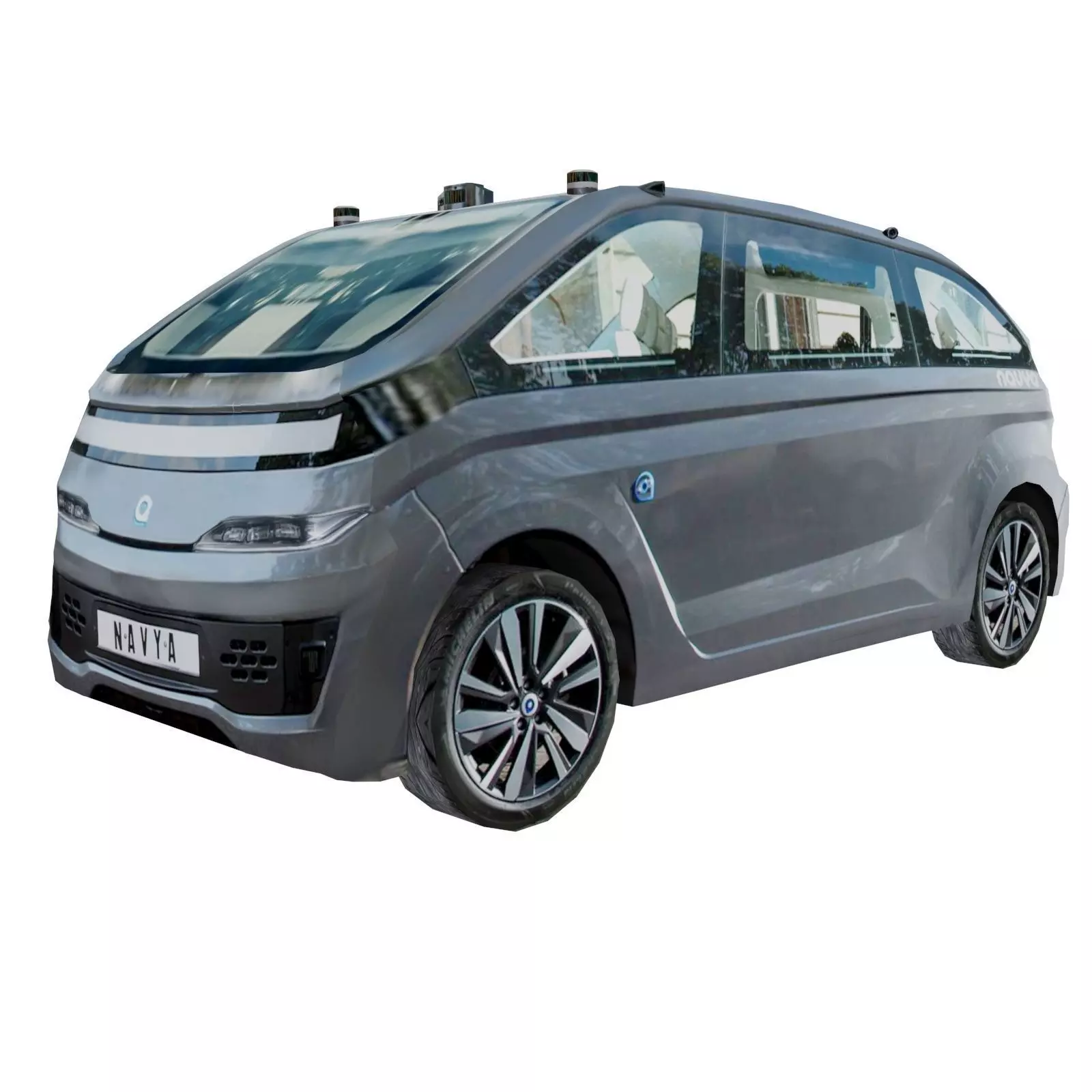 NAVYA Autonom Cab 2018 Low polygon Low-poly 3D model_0