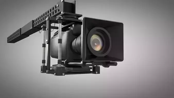 Camera and Jib Low-poly 3D model