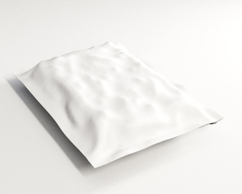 Vacuum packed udon noodle 3D model CGTrader