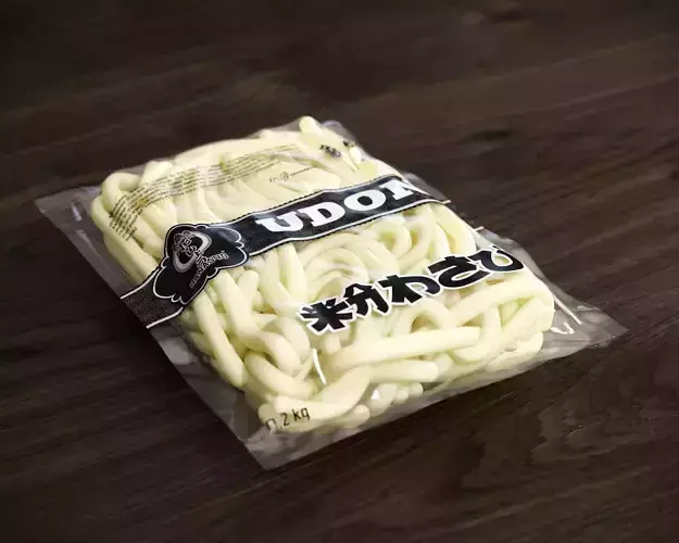 Vacuum packed udon noodle 3D model