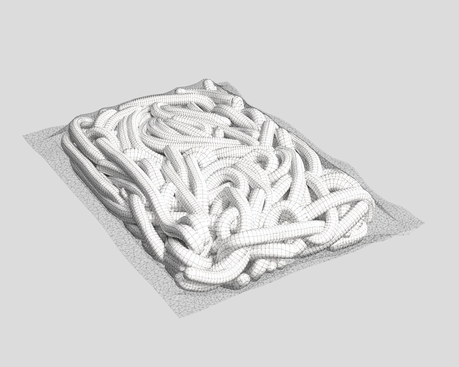 Vacuum packed udon noodle 3D model CGTrader
