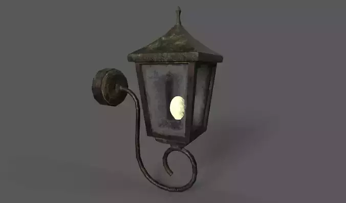 Old Rusted Outdoor Wall Lamp
