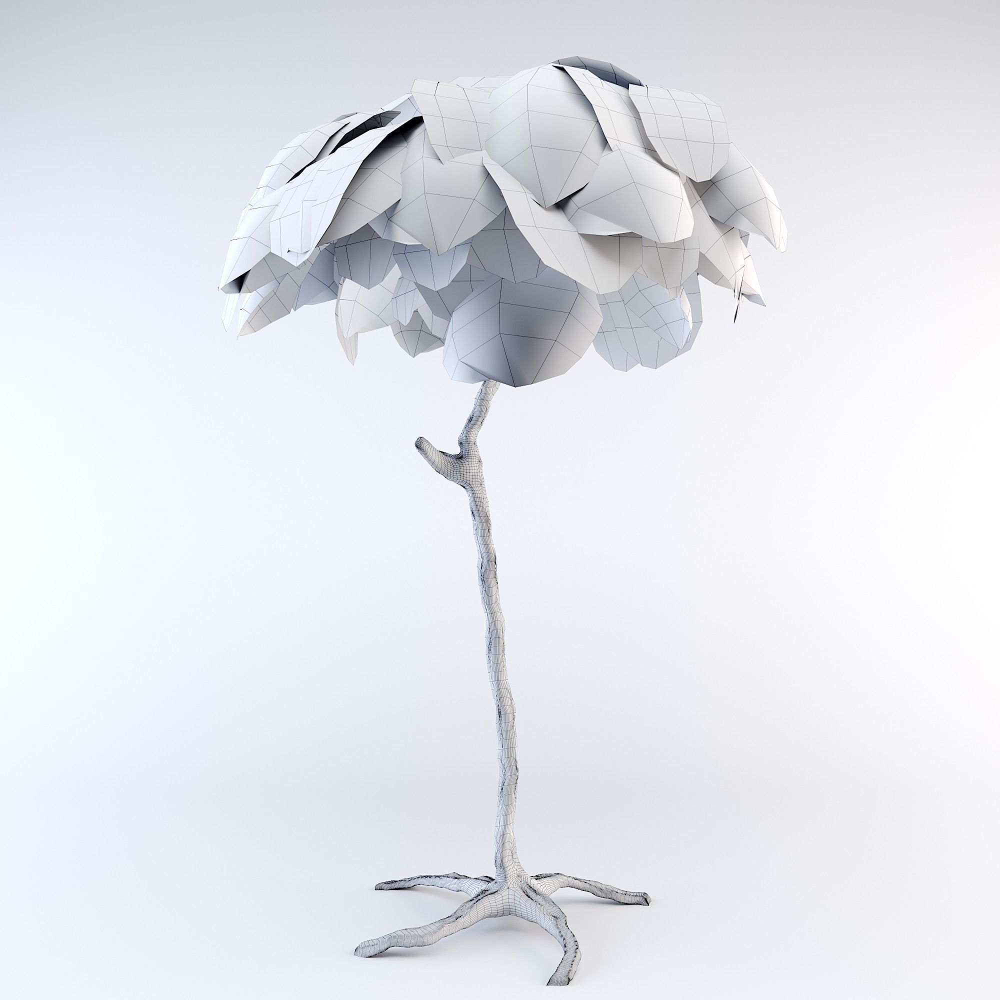 Ostrich Feather  Lamp 3D model_6