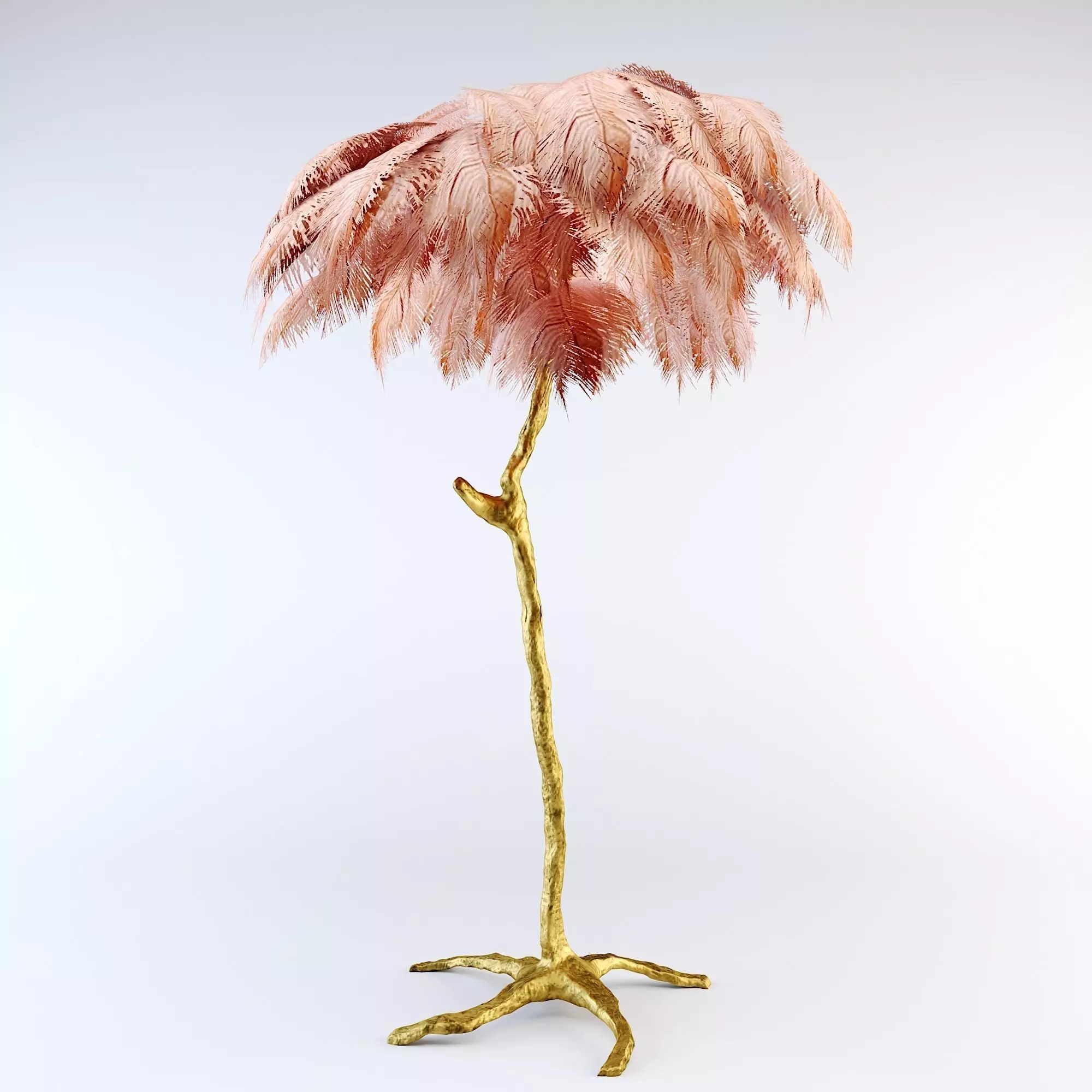 Ostrich Feather  Lamp 3D model_0